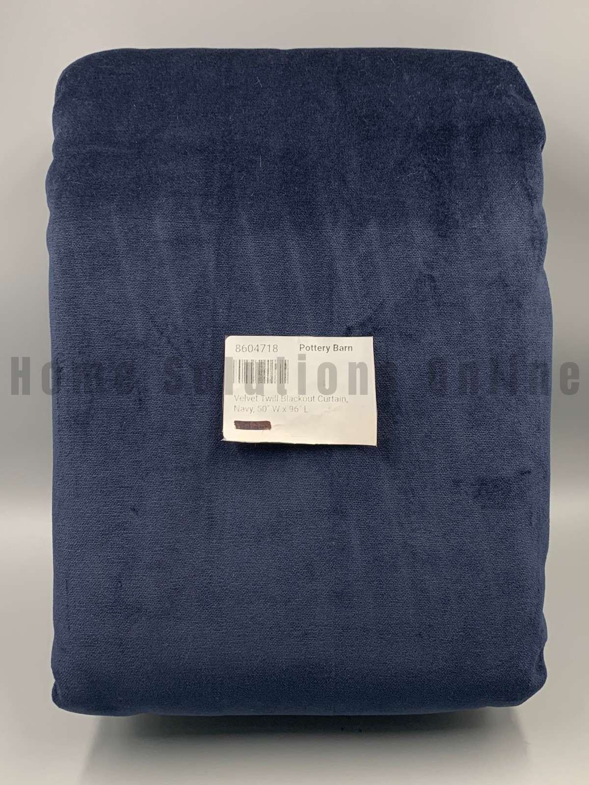 Pottery Barn Velvet Twill Blackout Curtain Panel Drape Navy Blue 96″ #B1048