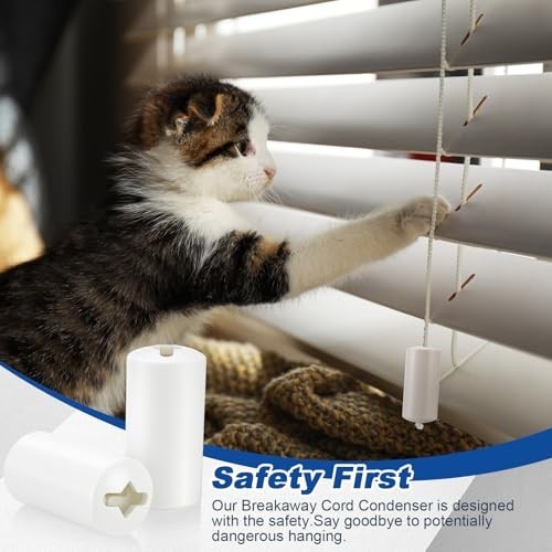 10 Pcs Breakaway Cord Condensers for Window Blinds – Anti-Strangulation Safety,