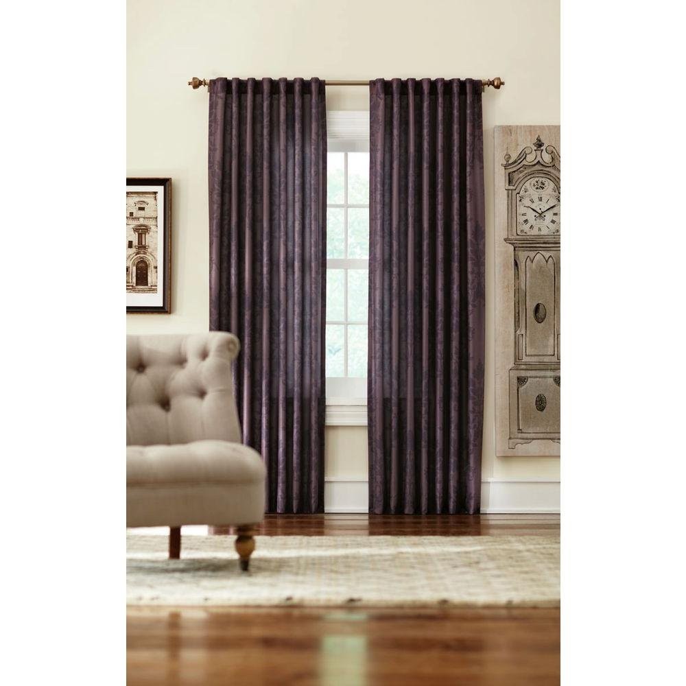 Home Decorators Collection Chocolate Polyester Back Tab Curtain 50in W x 84in L