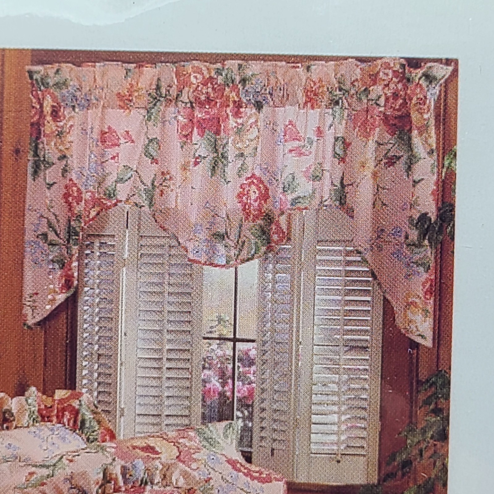 Eddie Bauer Home Valance Cotton Pink Floral Roses Cotton-84″x27″ New