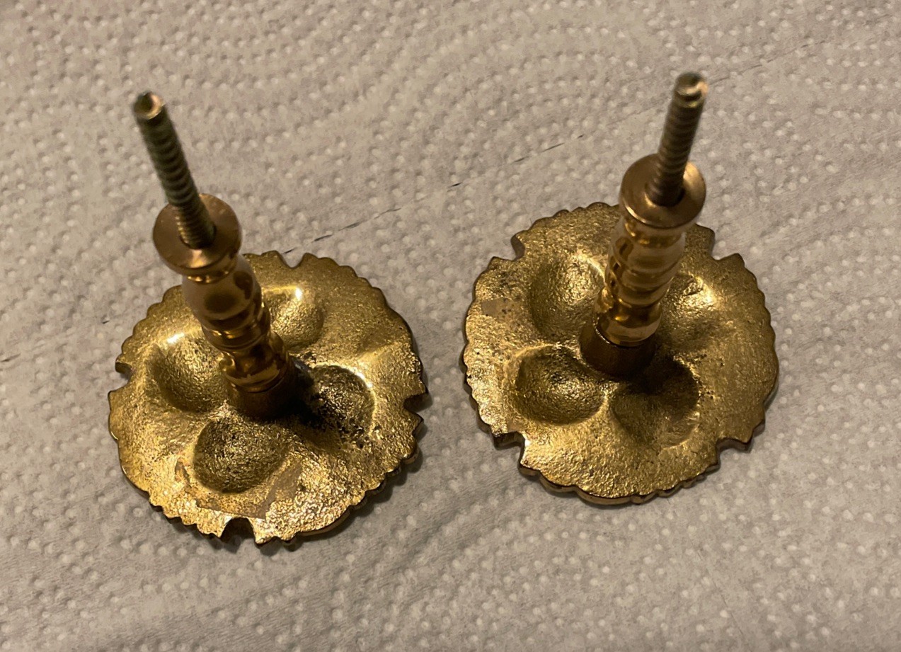 Vintage Solid Brass Rosette Medallion Curtain Drapery Holdbacks Set Of 2