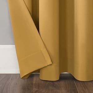 Easton Energy Saving Blackout Grommet Curtain Panel, Gold, 40″ W x 63″ L (1