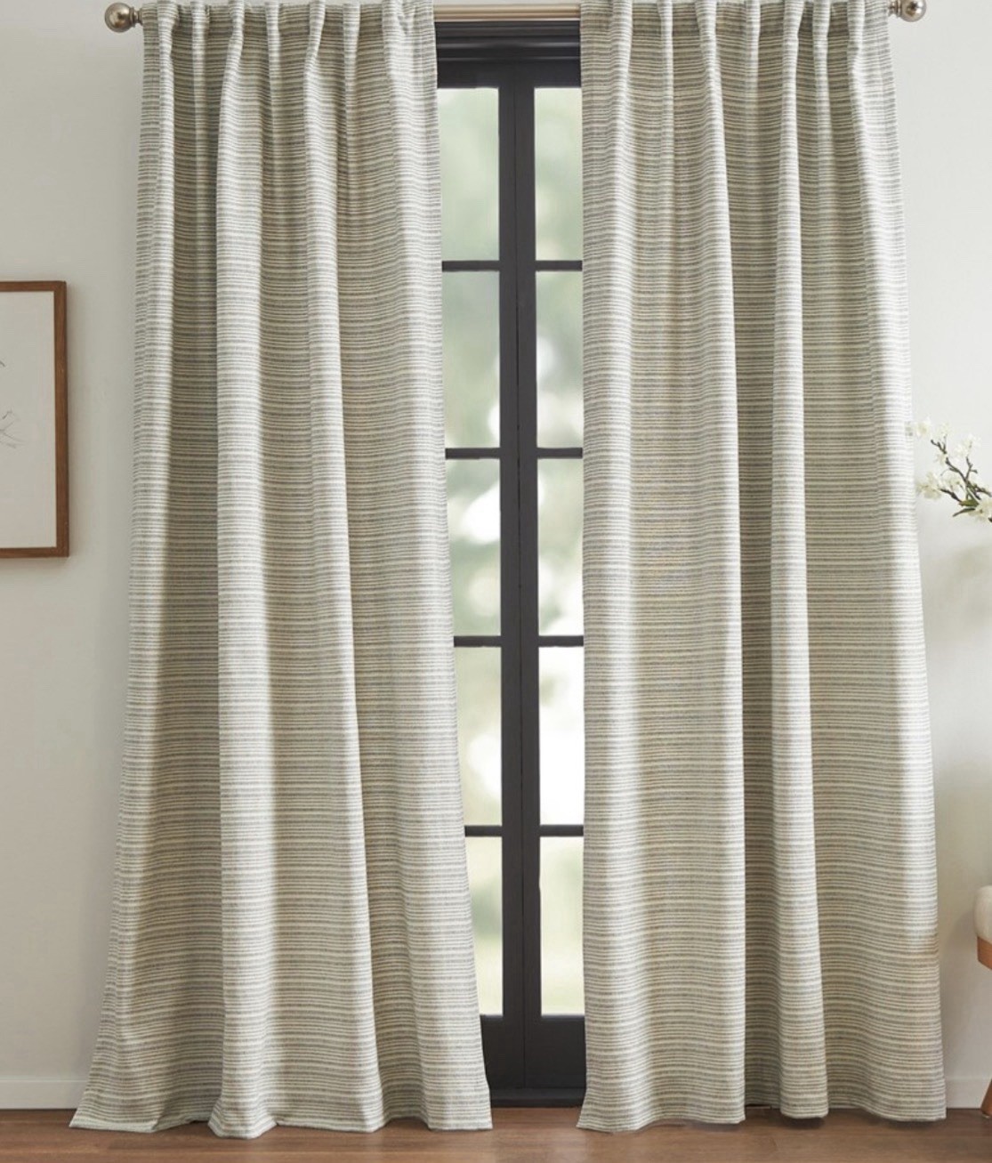 DKNY Pure Striped Textured Curtains White/Blue 50” X 96” Pair Of Panels NIB