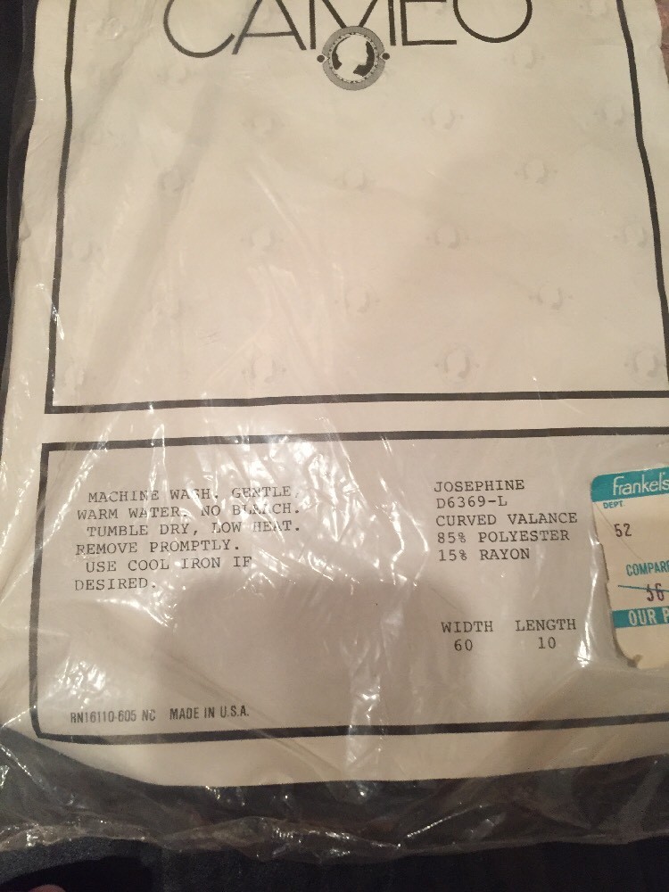 CAMEO Curved Valence 85 Polyester 15 Rayon 60wide 10 Long Dusty Rose