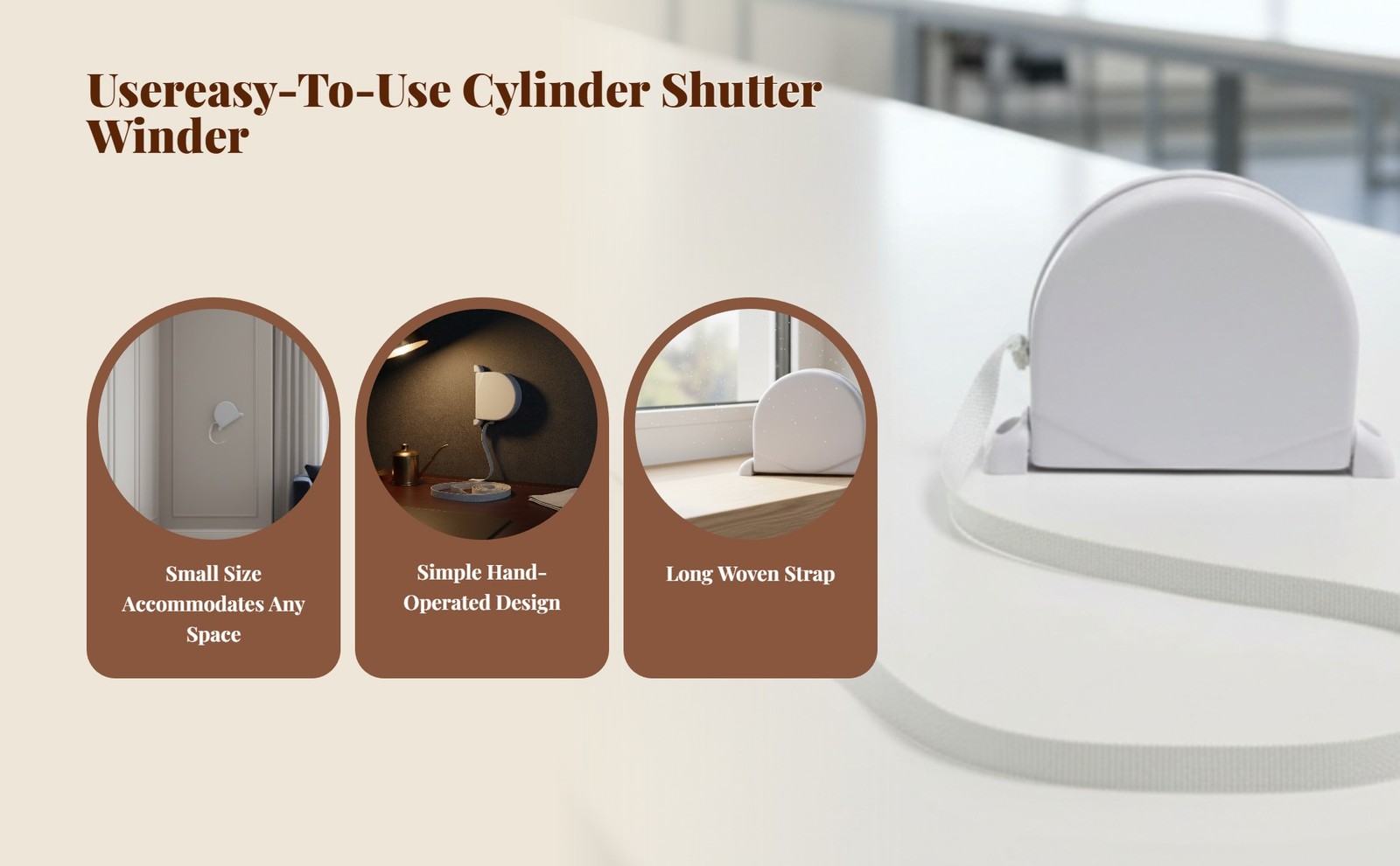 Belt Organizer, Roller Shutter Winder Box, Twine Coil Take up,