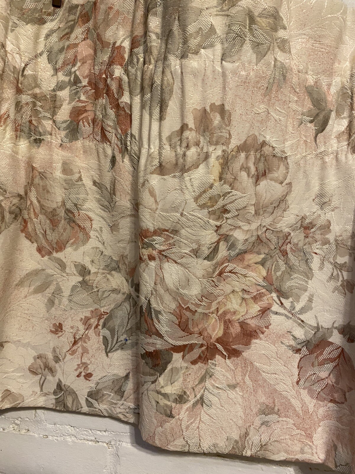 Burlington Curtain Valance Floral Damask Jacquard 82”Wx18”L