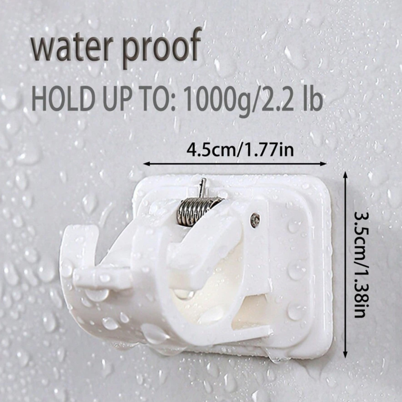Wall-Mounted Curtain Rod Bracket Self-Adhesive Curtain Rod Holder Drapery Hook