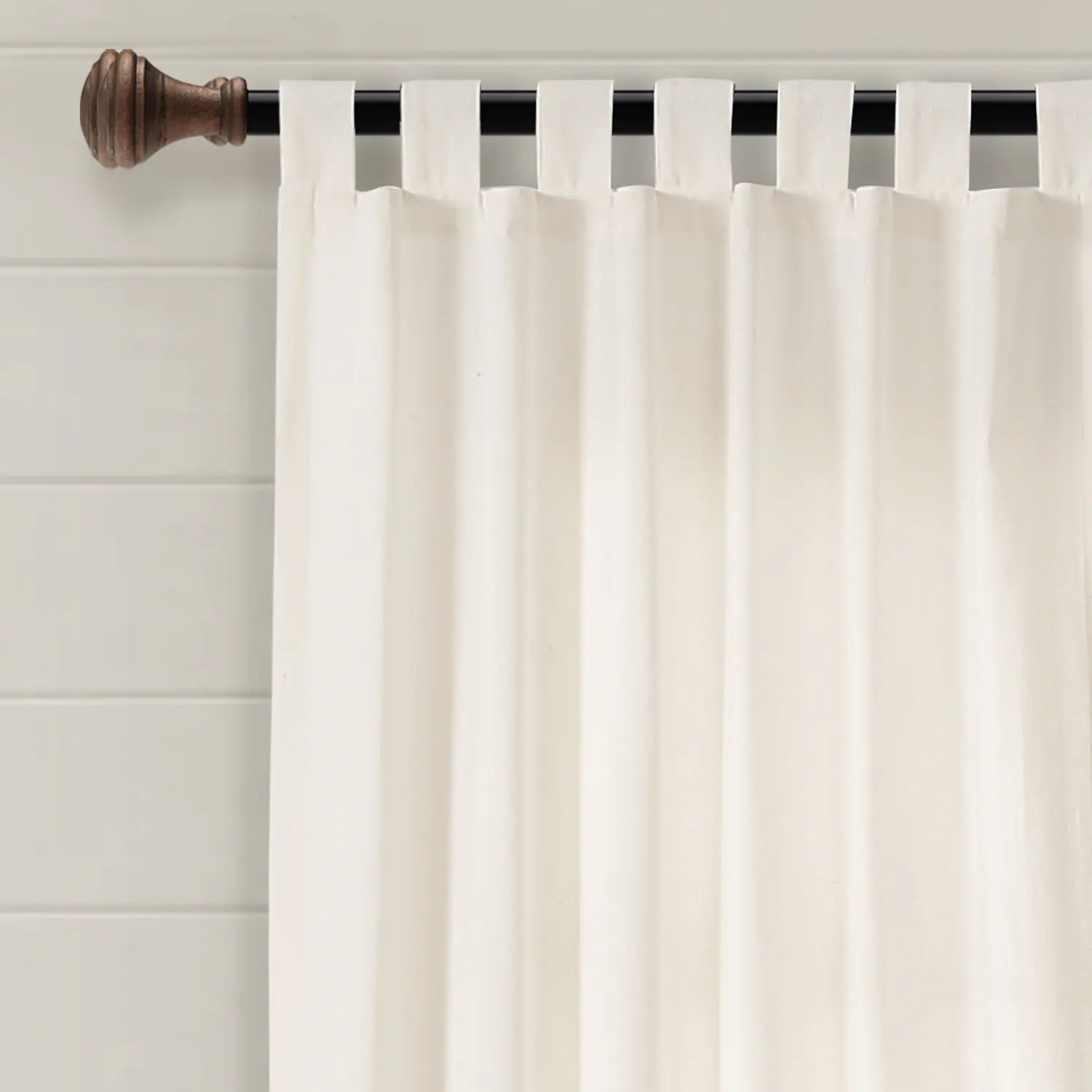 Lush Decor Off White Room Darkening Curtain – 84″ Single Panel Top Tab