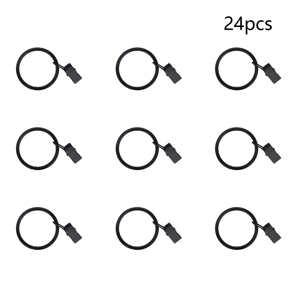 3.5*35mm Iron Strong Metal Curtain Pole Rod Rings Hooks Decorative With Clips