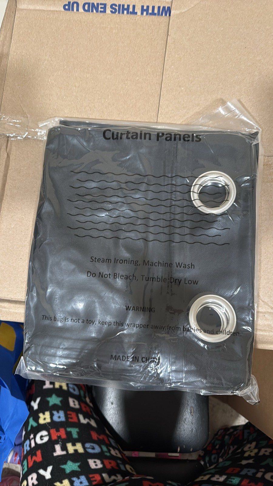 Black Thermal Insulated Grommet Top Room Darkening Panels