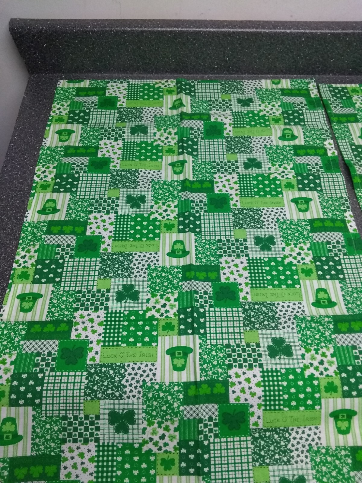 Vintage Shamrock Window Curtains, St Patrick’s Day 20″”W x 40″L (Pack of 2)