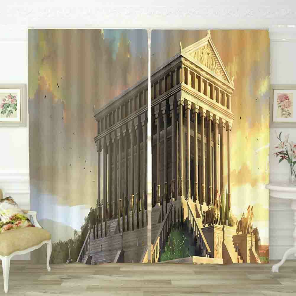 Many Pillars Palace 3D Curtain Blockout Photo Printing Curtains Drape Fabric