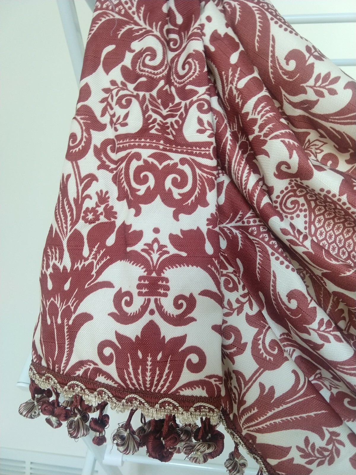 Window Valance Swag JCPenney Reddish Brown and Cream New without Package
