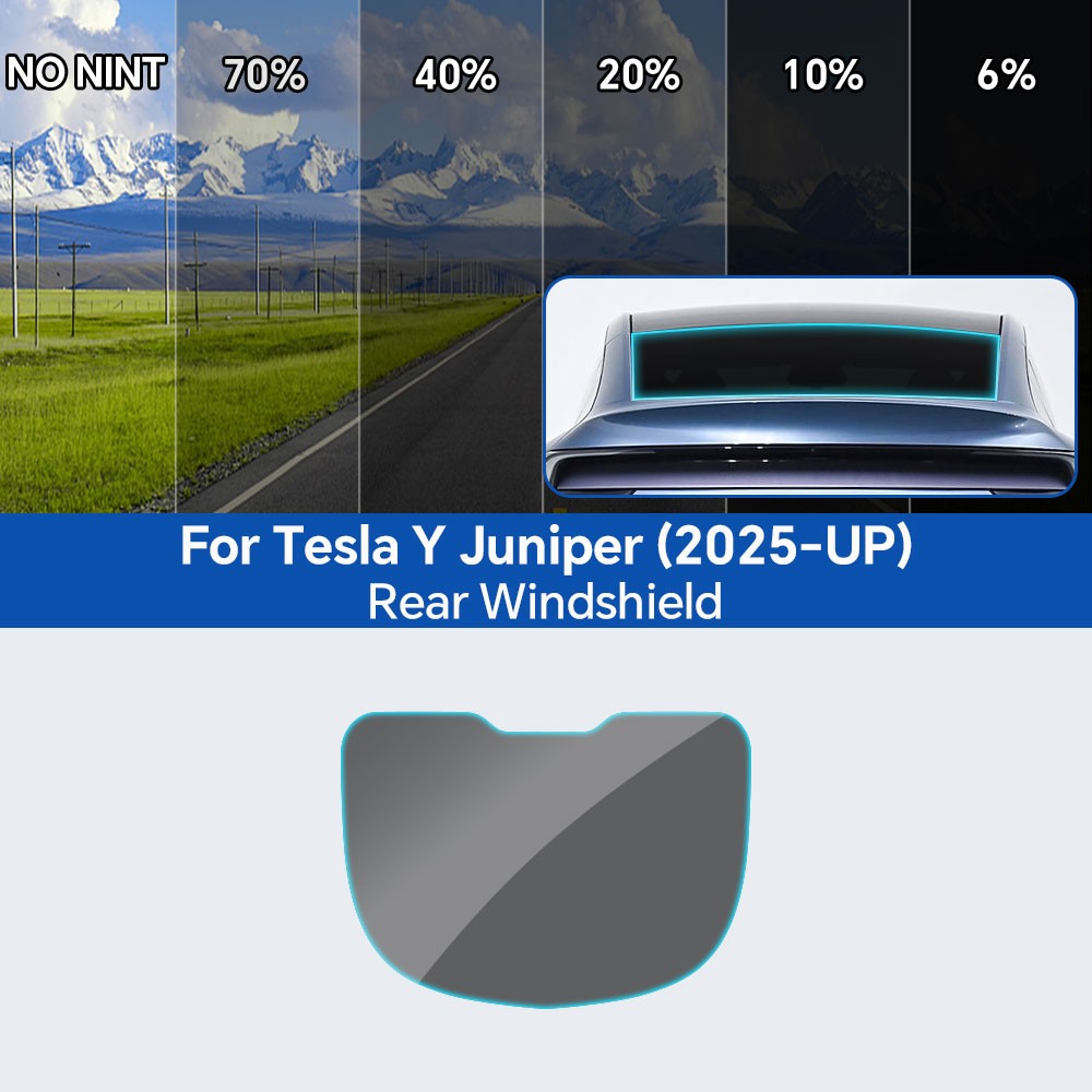 For Premium Ceramic PreCut Window Tint Film Tesla Model Y Juniper 2025 5%-70%VLT