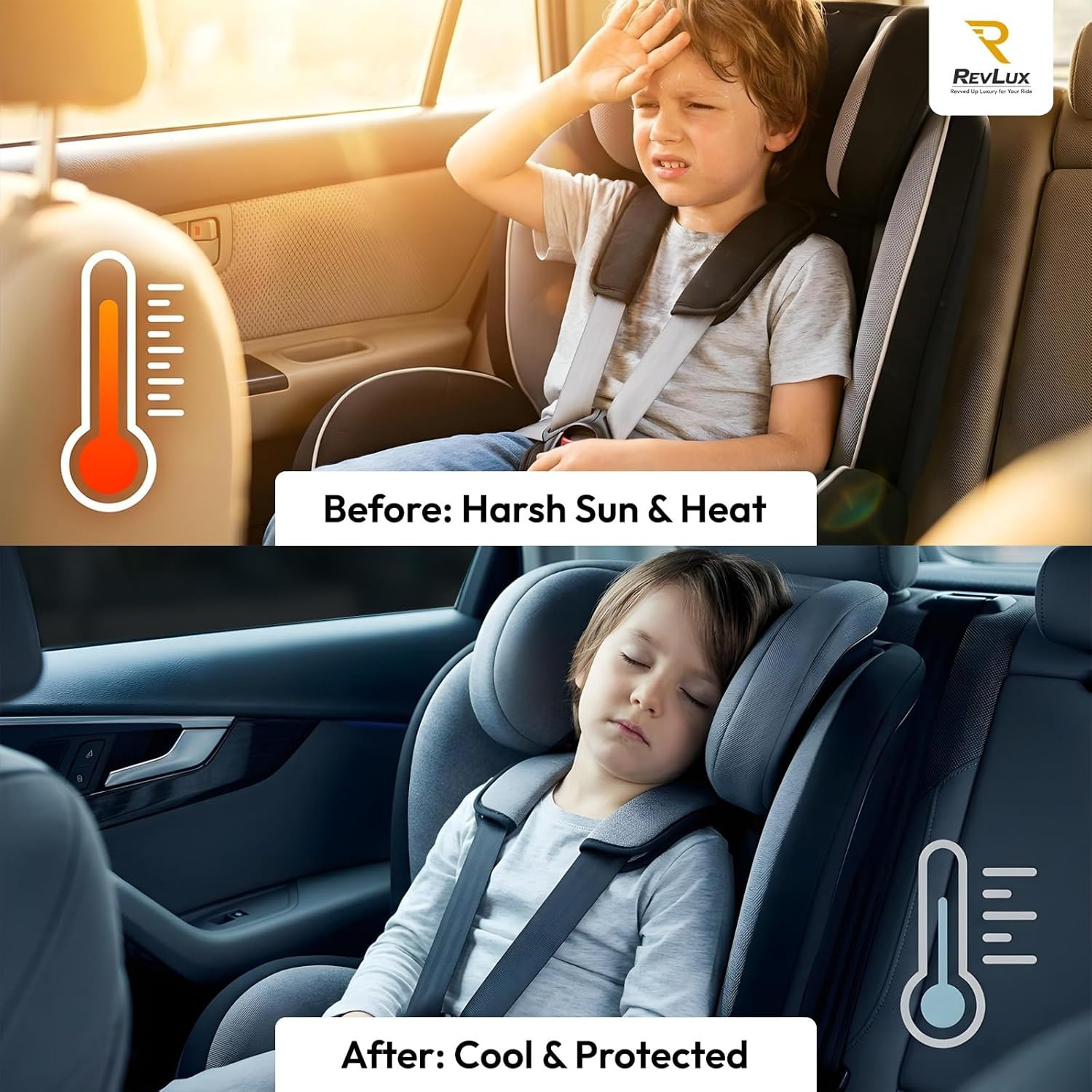 Magnetic Car Window Shades for Side Windows – 4 PCS 100% Blackout Car Privacy Cu