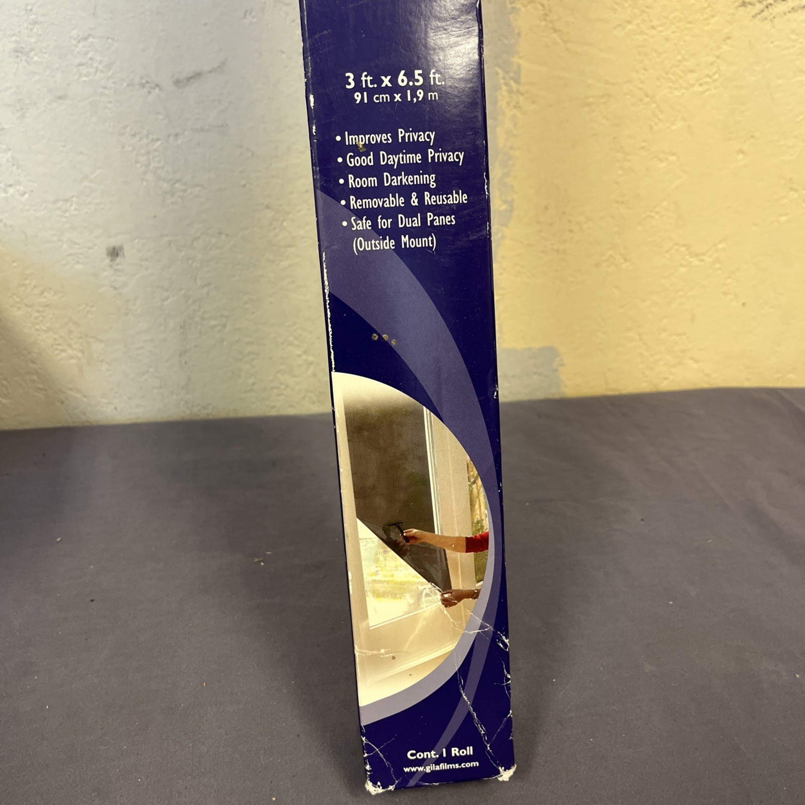 Gila Decorative Privacy Residential Window Film Static Cling 3ft x 6.5ft NEW!!