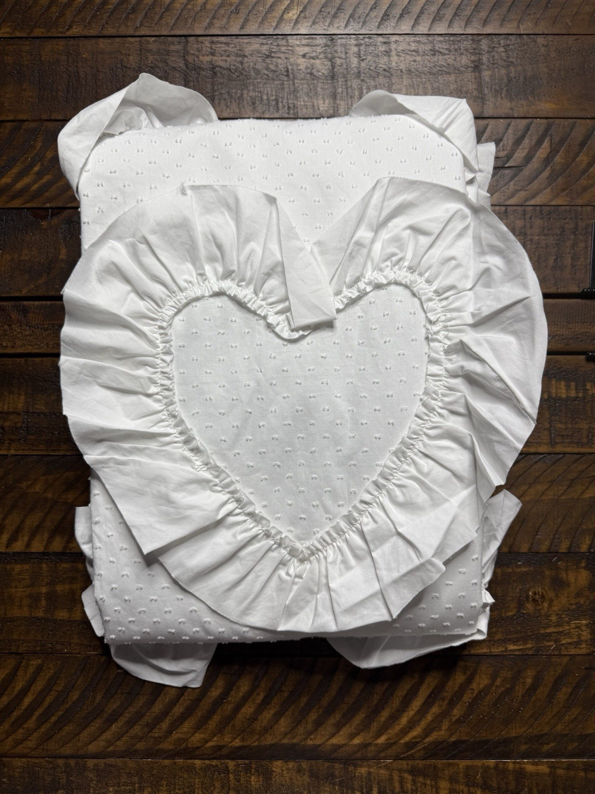 Pottery Barn Kids Heart Ruffle Blackout Panel 44×96” White OB!