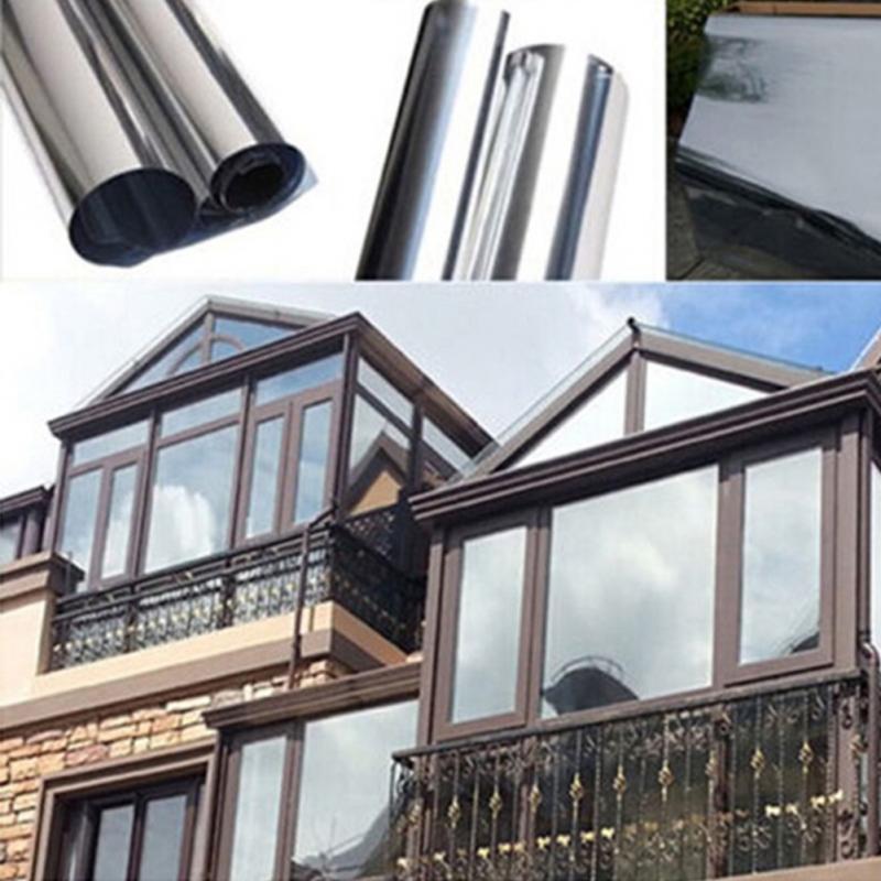 Window Tint One Way Mirror Film UV Heat Reflective Home Office Heat Insulation