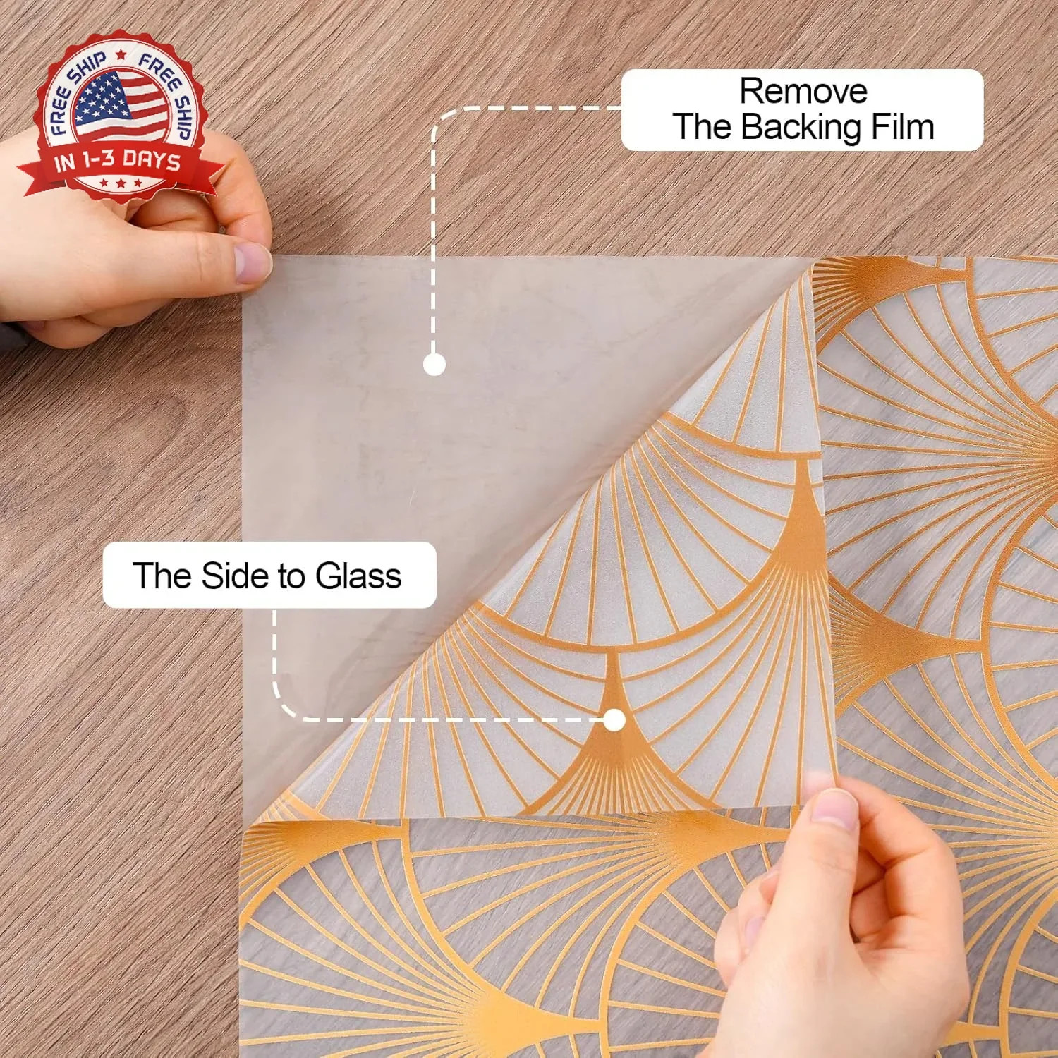 DKTIE Geometric Art Stained Glass Window Film Bathroom Window Privacy Film Frost