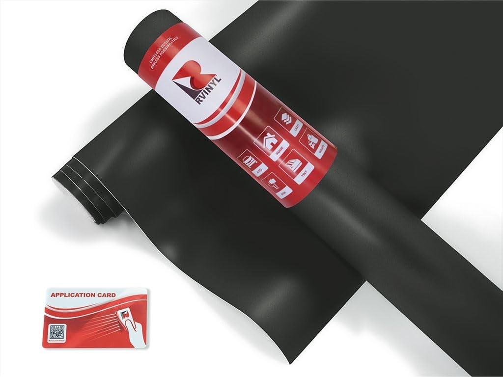 Rvinyl 3M 2080 Dm12 Dead Matte Black 5Ft X 6In Vinyl Wrap Film Sheet