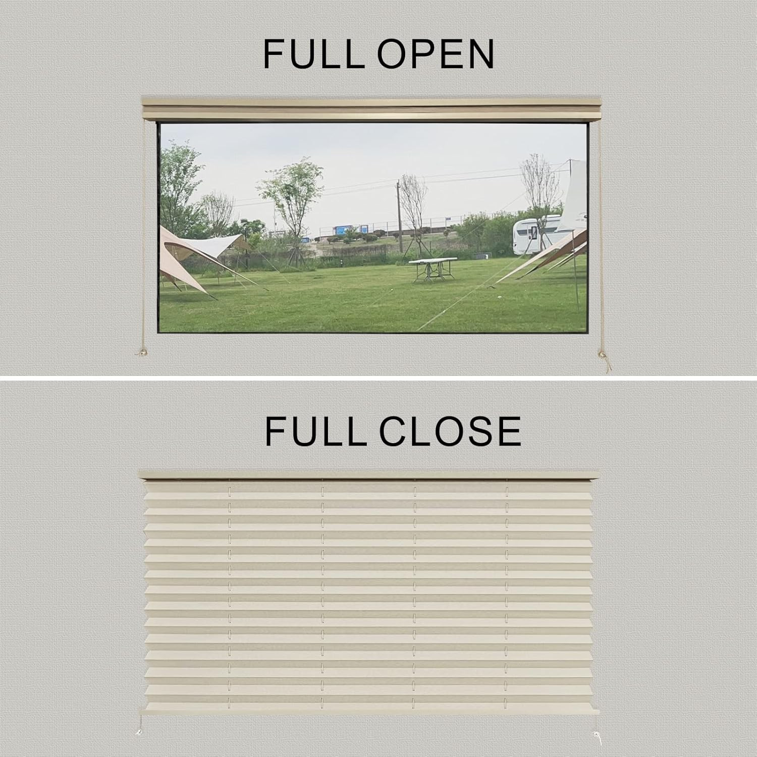 RV Pleated Shades 50×24 Cappuccino Camper Window Blinds