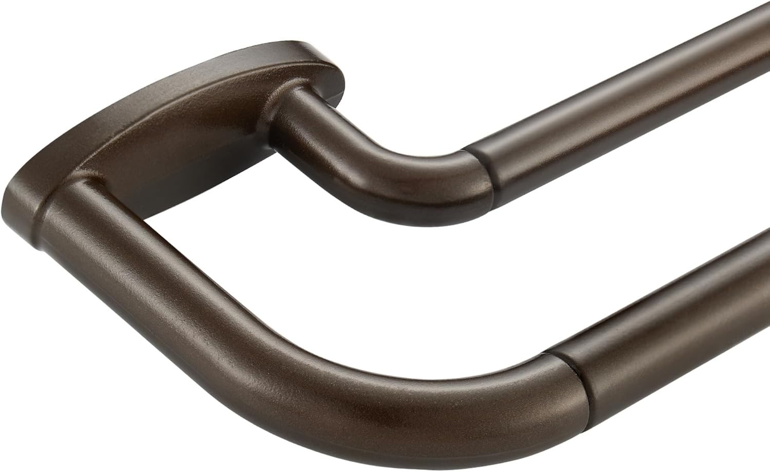 Adjustable Dual Rod Curtain Set 28-48 Inches in Dark Bronze | Easy Installation