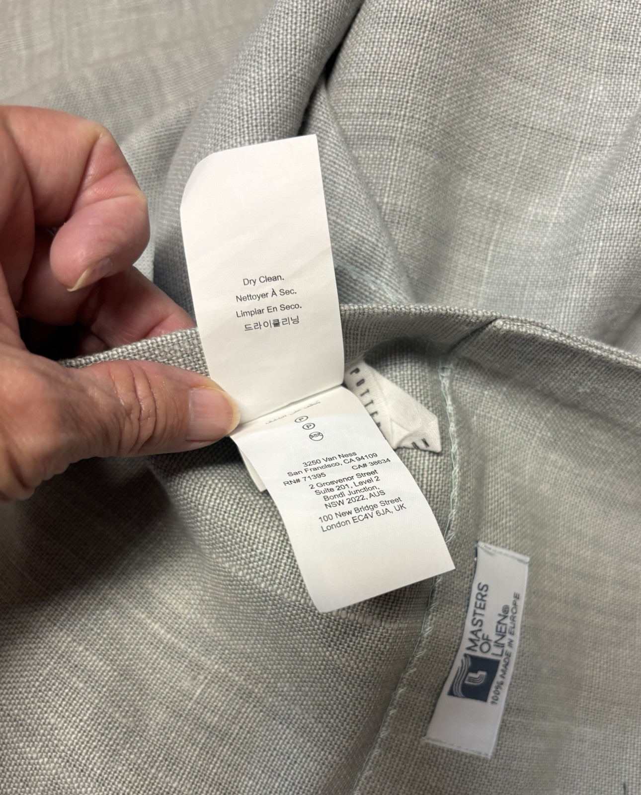 Pottery Barn 100% linen Drapes 50 By 84 Set Of 2