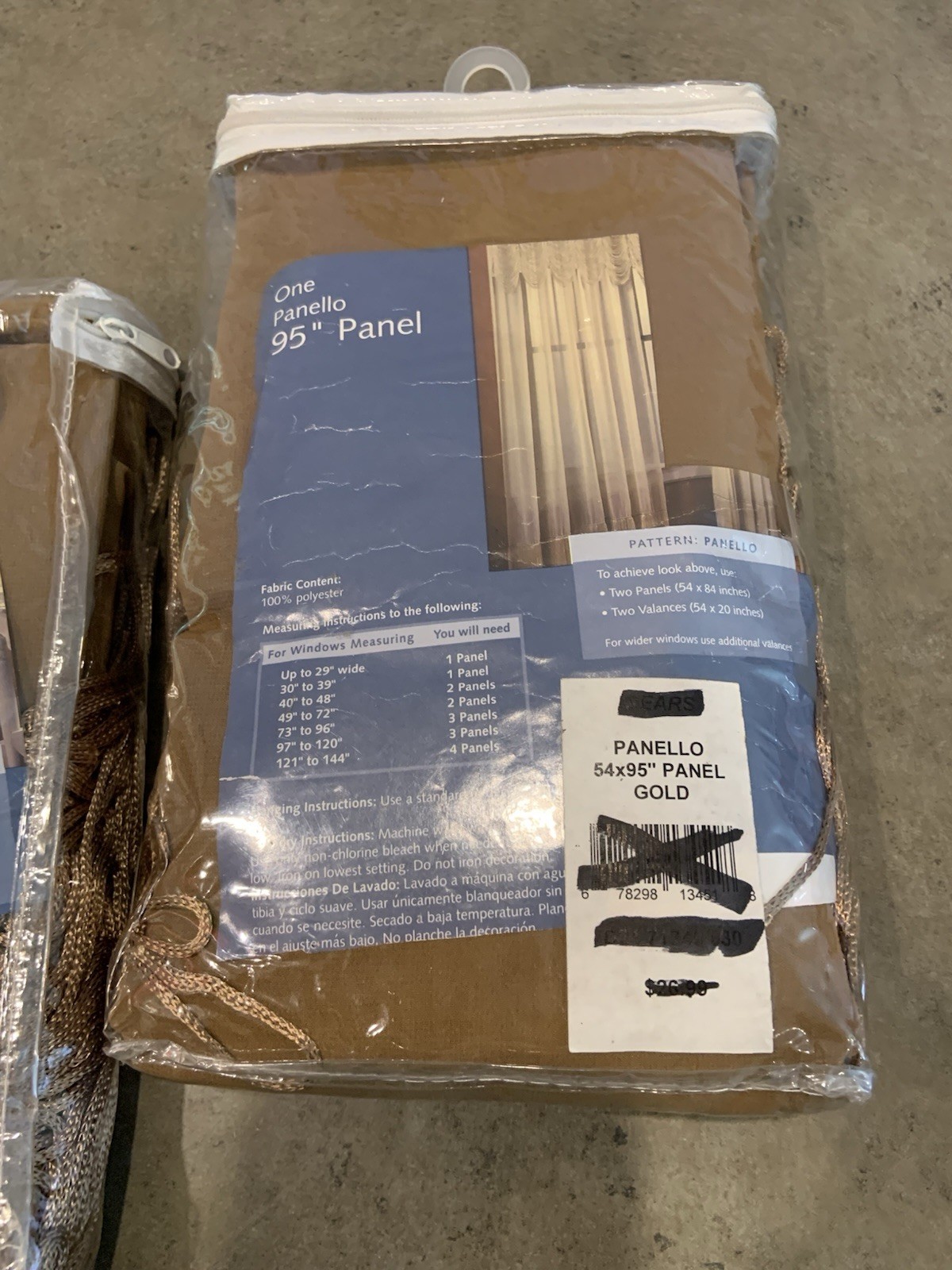 Mainstays Semi-sheer Curtain Panello 95” Panels Lot Of 3 Open Package New