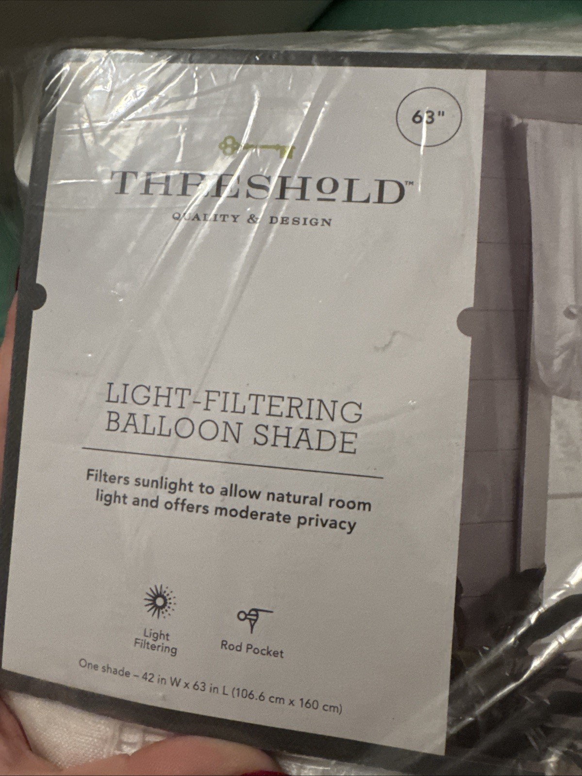Threshold Light Filtering Balloon Shade 63”