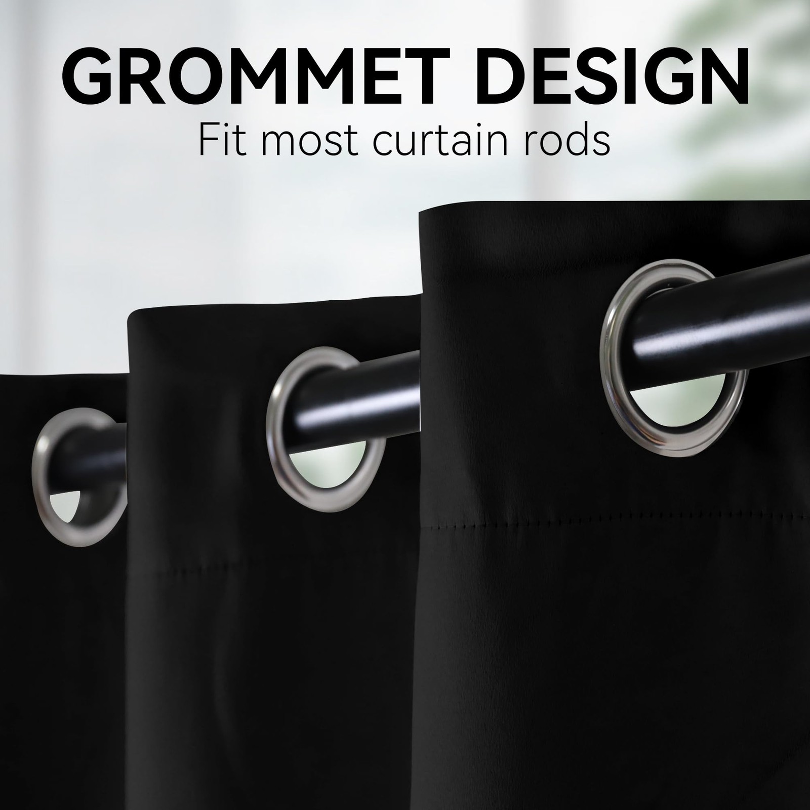 Hascemon Extra Long Blackout Curtains 192 Long Grommet High Ceiling Drapes 2