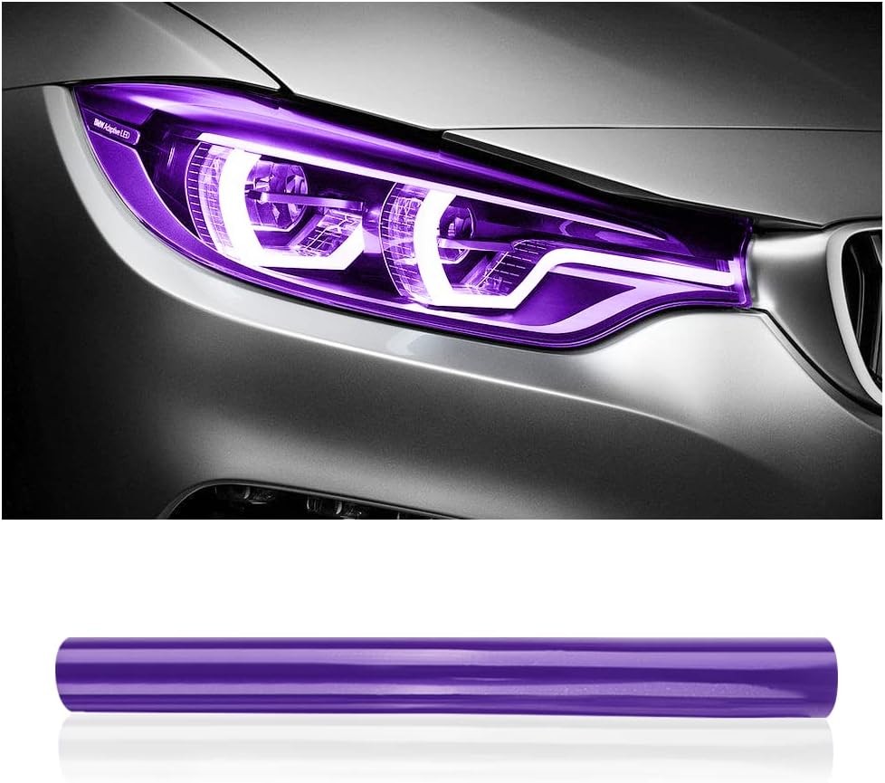 12 X 48inch Car Light Tint Film, Cuttable&Stretchability Car Headlight Taillight