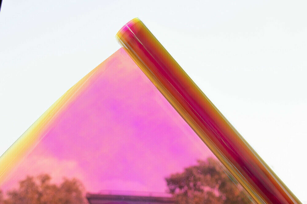 Rainbow Iridescent Window Film Home Mall Glass Decoration Tint Adhesive 152x50cm