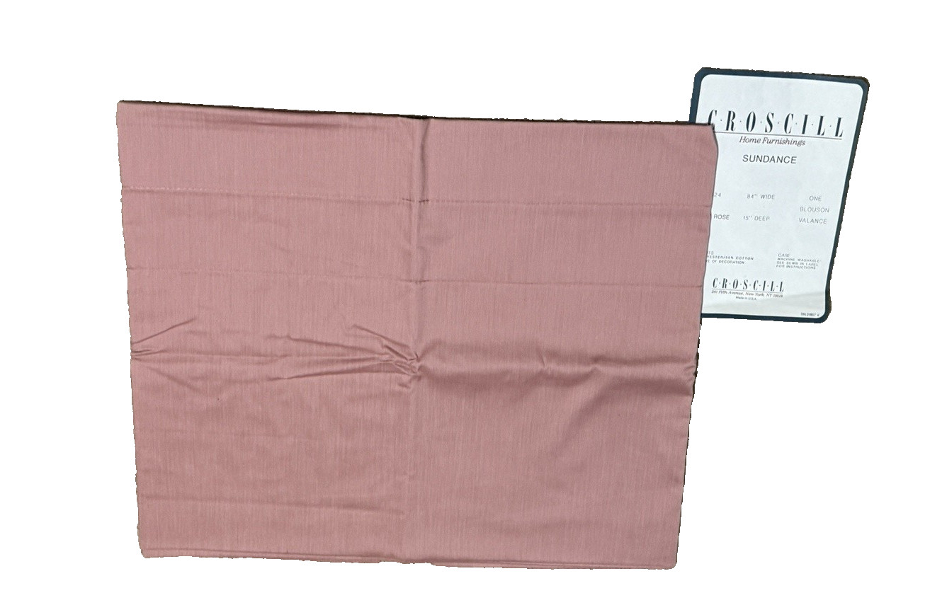 Croscill New Old Stock Sundance Blouson Valance Dusty Rose Pink Rare Vintage