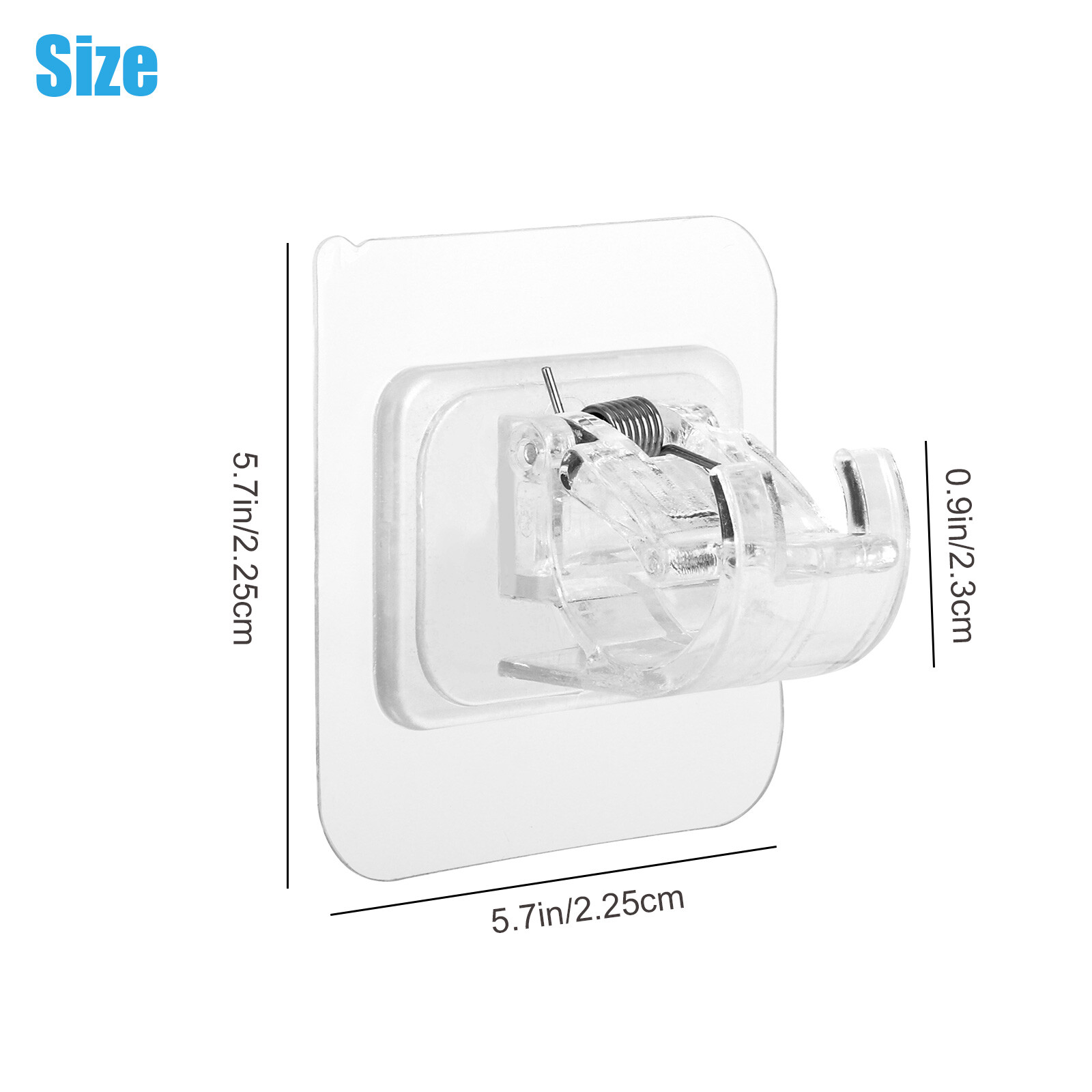 10PCS Nail Free Adjustable Curtain Rod Clip Brackets Self Adhesive Holder Hooks