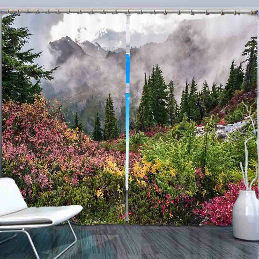 Wonderful Flower Valley 3D Blockout Photo Print Curtain Fabric Curtains Window
