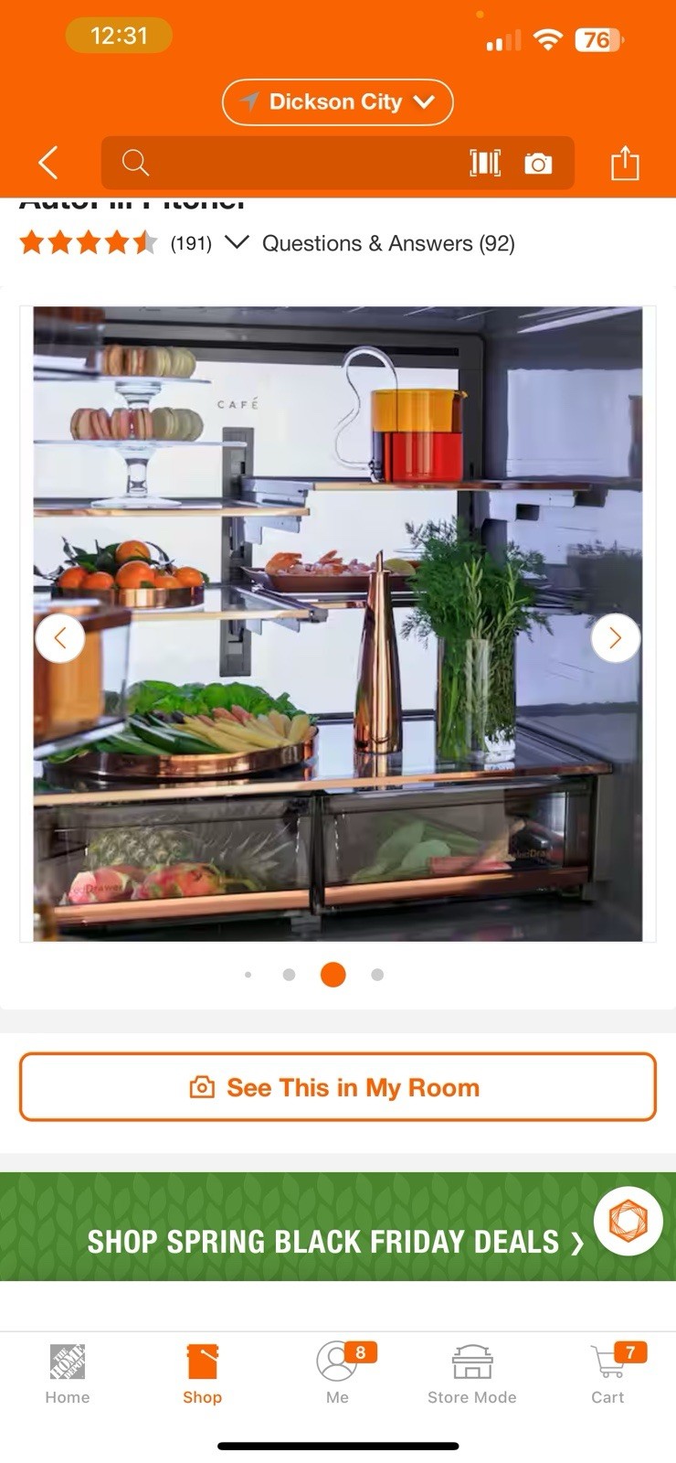 Cafe 36 Inch Redfrigerator