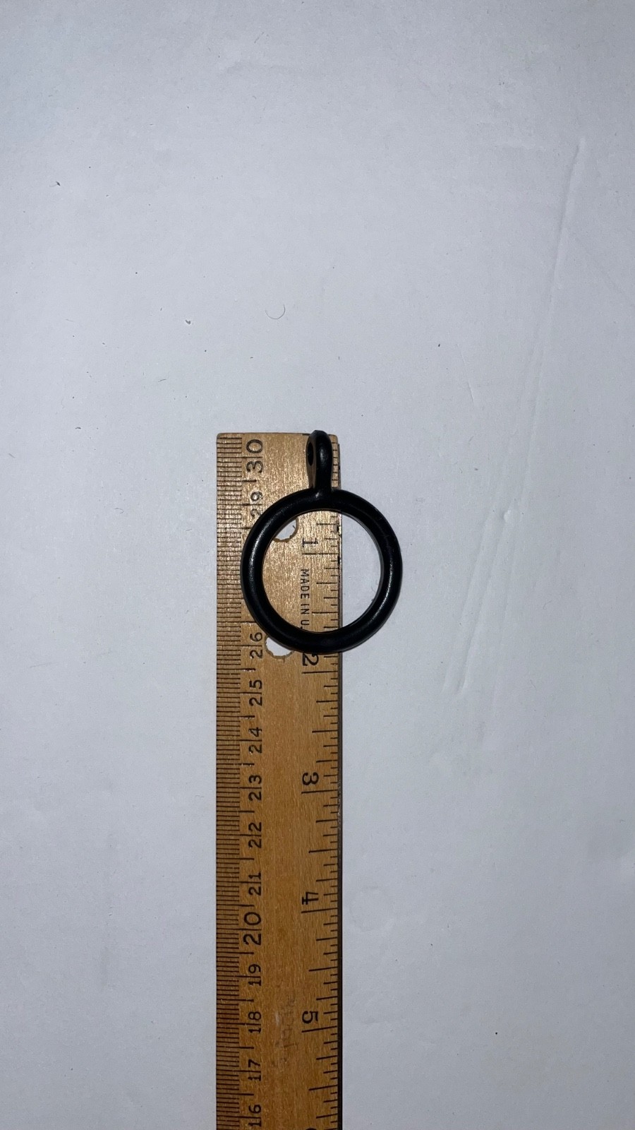 Lot 20 Great Black Plastic Drapery Curtain Rings w/ Hook Loops 1.5” wide 2” long