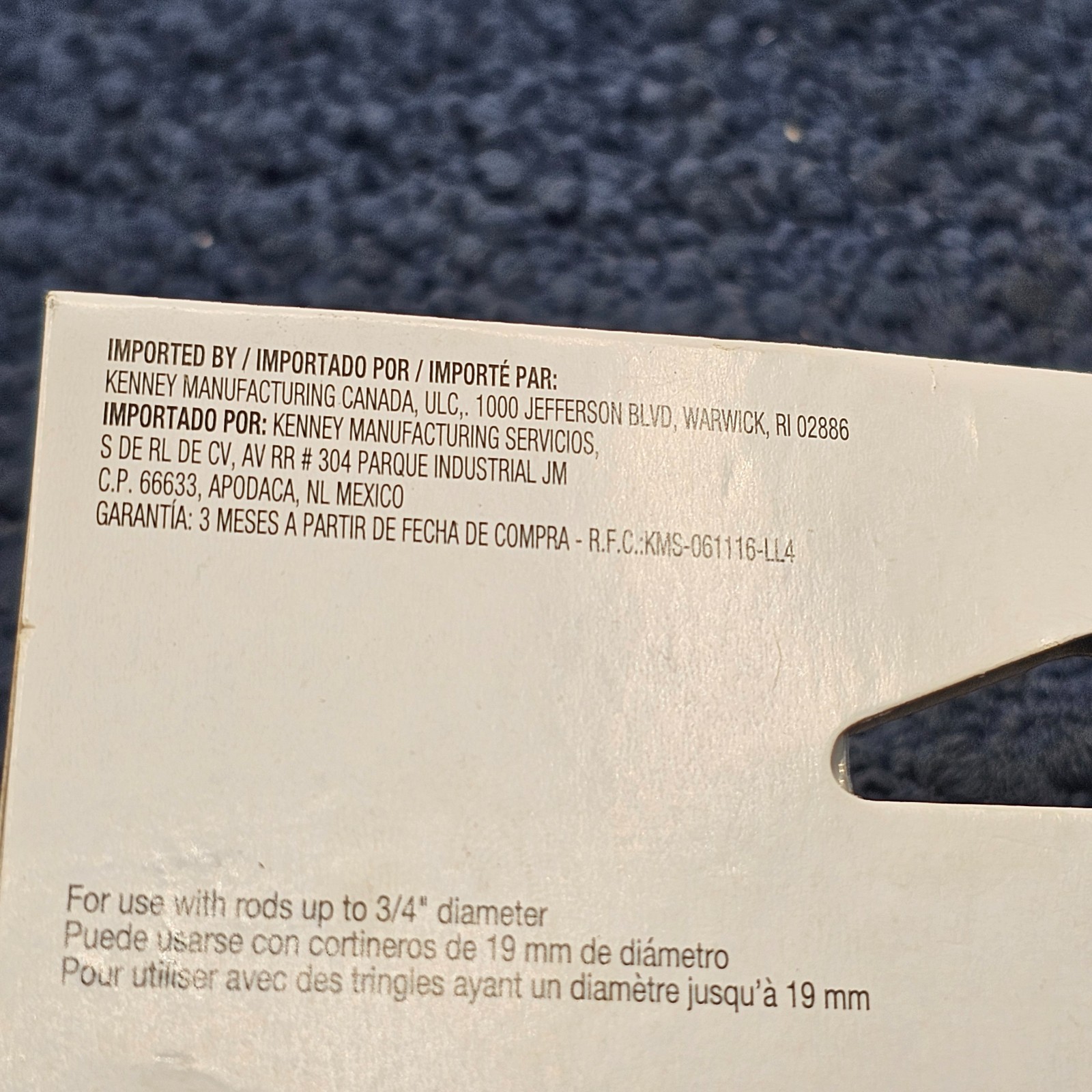 (QTY 6) Kenney KN85293: Adjustable Curtain Brackets, Rods Up to 3/4″