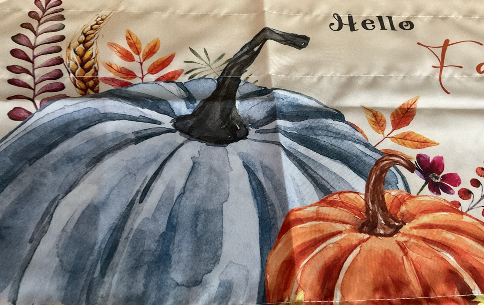 Unbranded Fall/Autumn Hello Fall Curtain/Valance 42 X 12” New