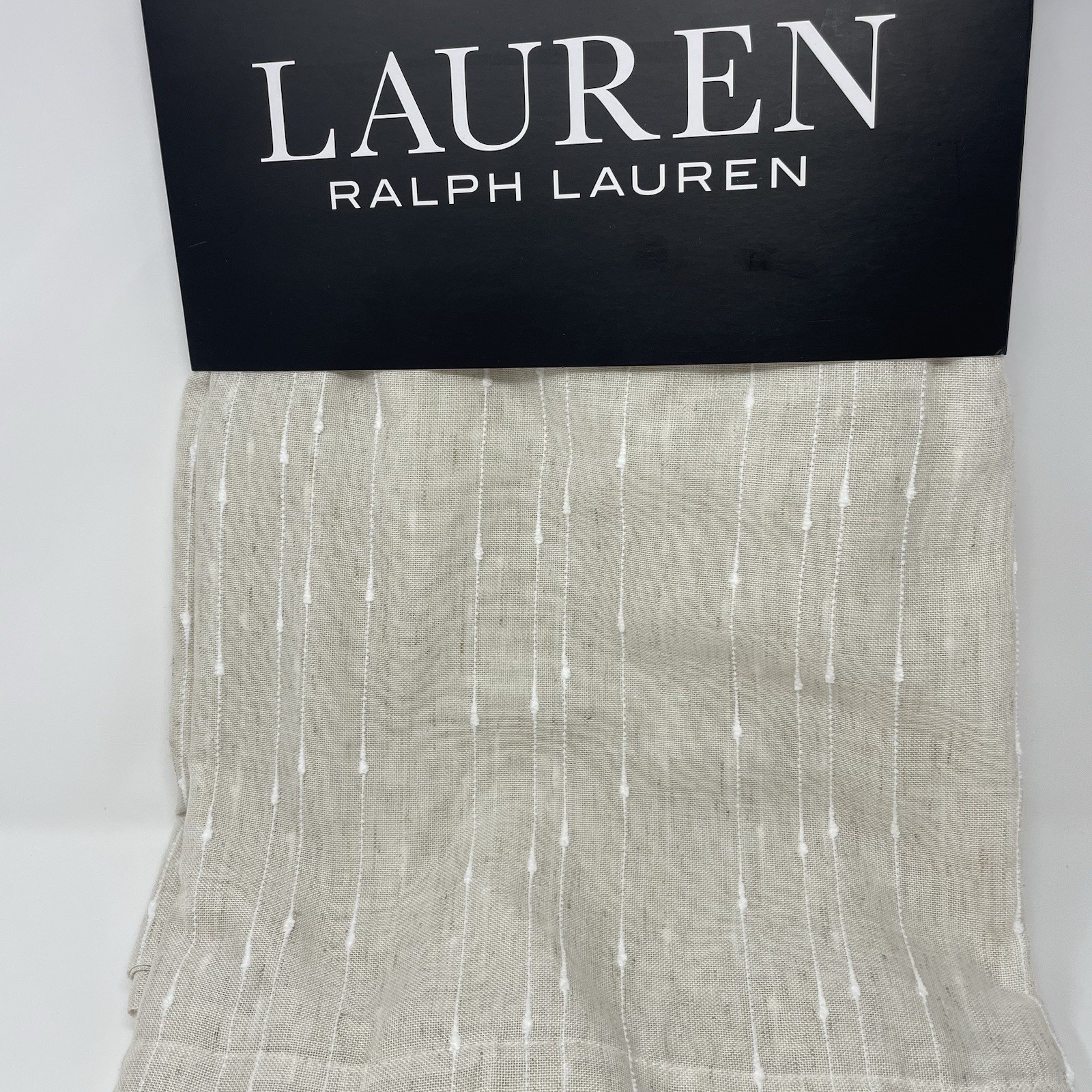 Ralph Lauren 2 Back Tab/Rod Pocket Panels Drapes Curtain 54″x84″ Linen Blend