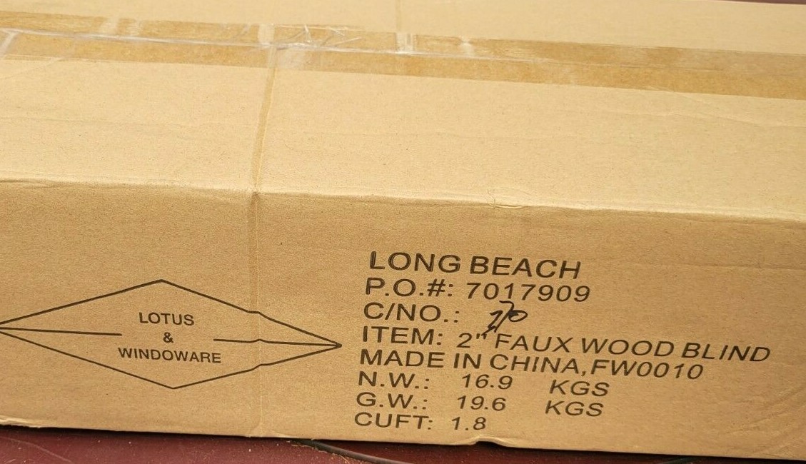 LOTUS & WINDOWARE Premium 2″ FAUX WOOD White 57″ x 64 NonLead Formula Free Ship!