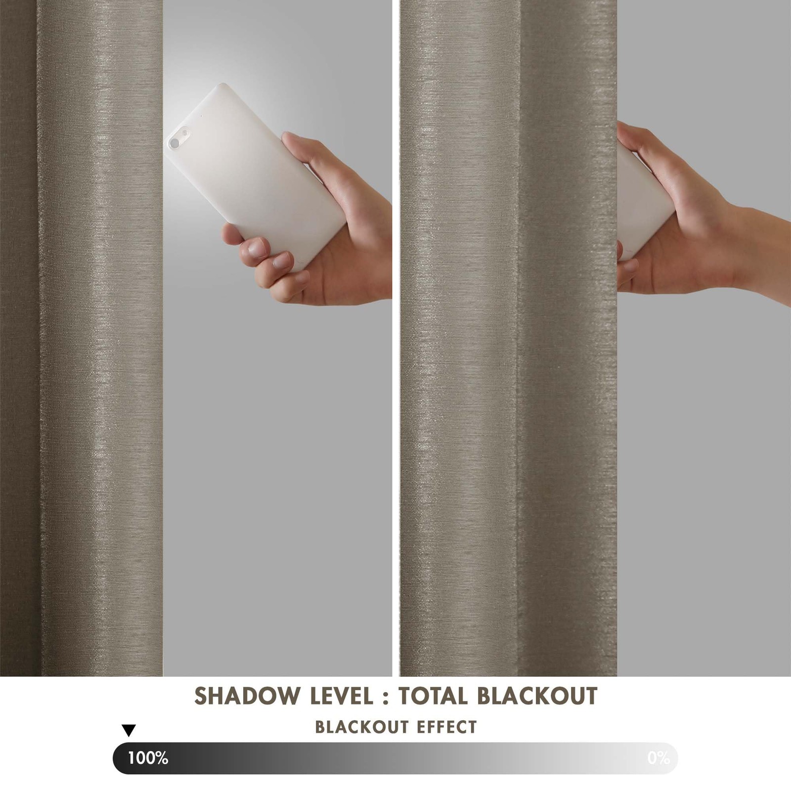 Madison Park Emilia Total Blackout Curtain 95″L x 50″W Pewter Twist Tab Top