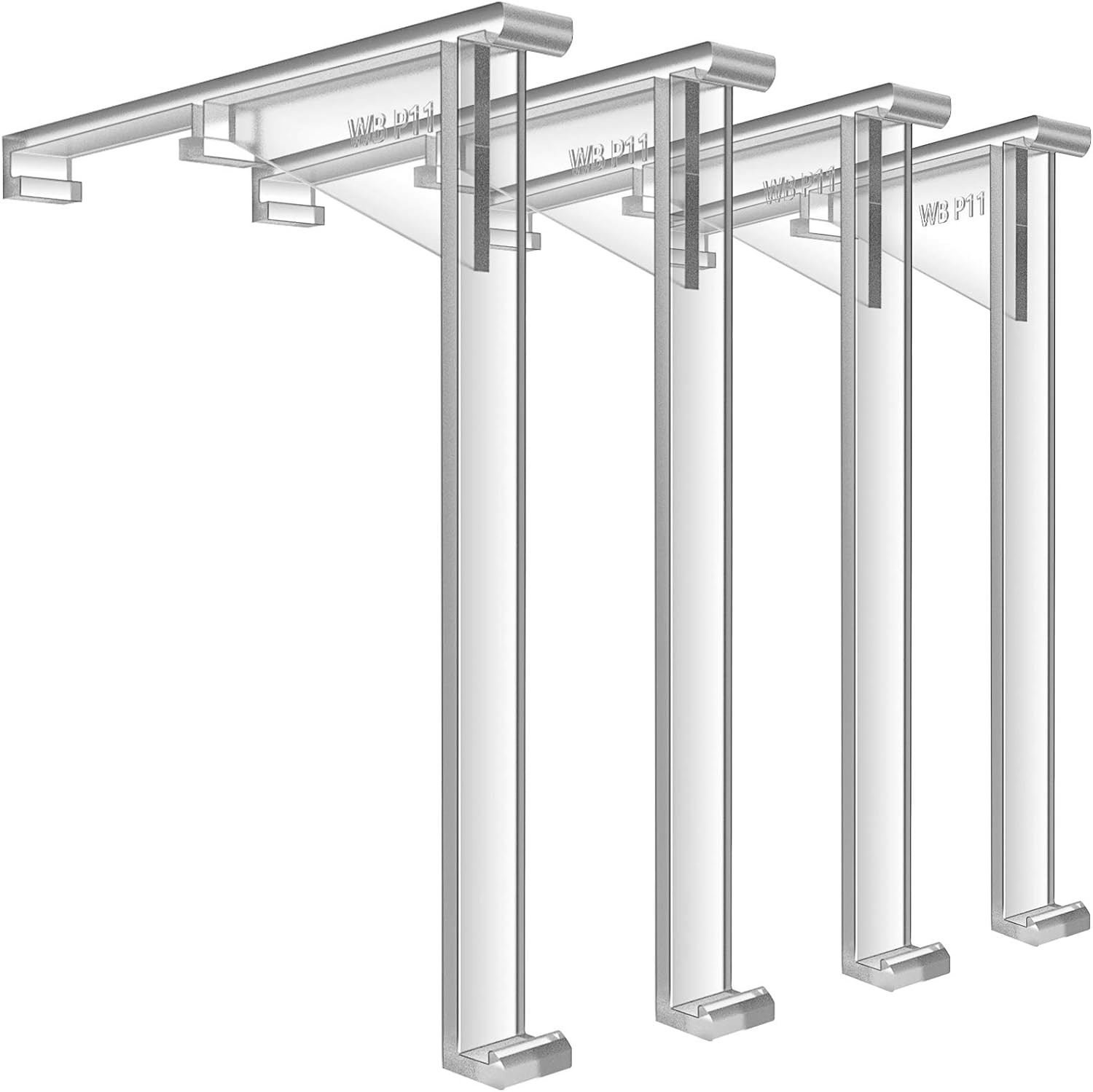 4 Pack Vertical Blind Valance Clips Clear Hidden Bracket Outside Mount