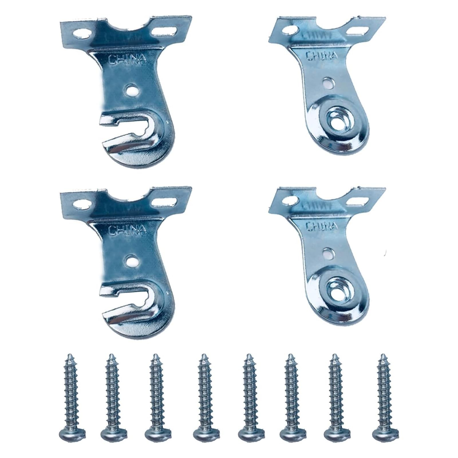 4 PCS Zinc Metal Roller Window Shade Outside Mount Brackets With Screws