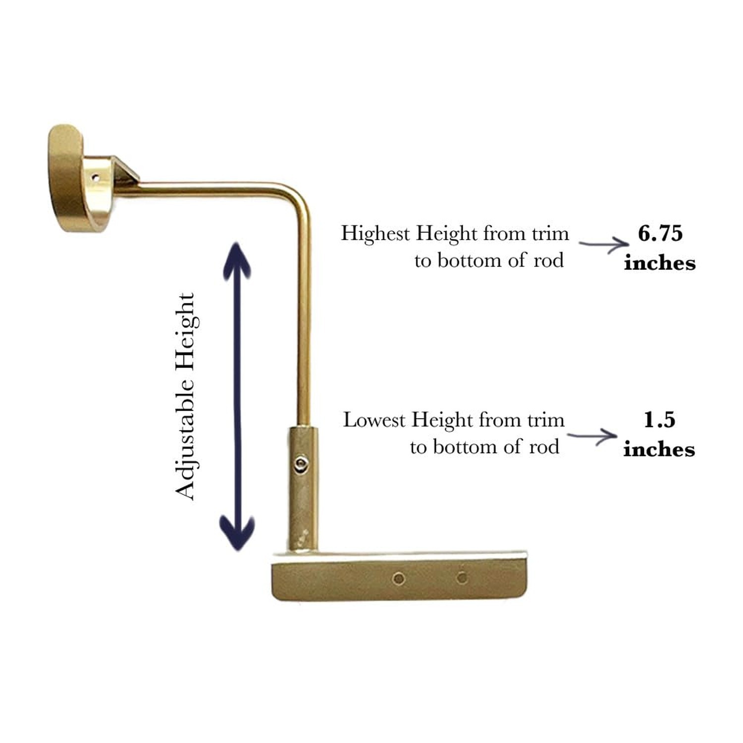 LEVELette Adjustable Curtain Rod Bracket: Hang Your Curtains with Ease. Two P…