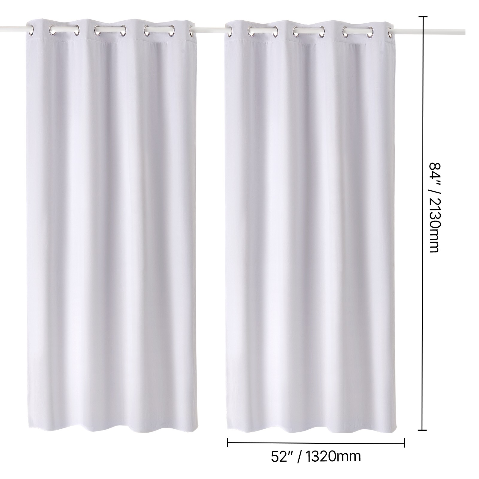 Blackout Curtains 84 Inch Length 2 Panels Set 52 Inch Wide Each for Bedroom