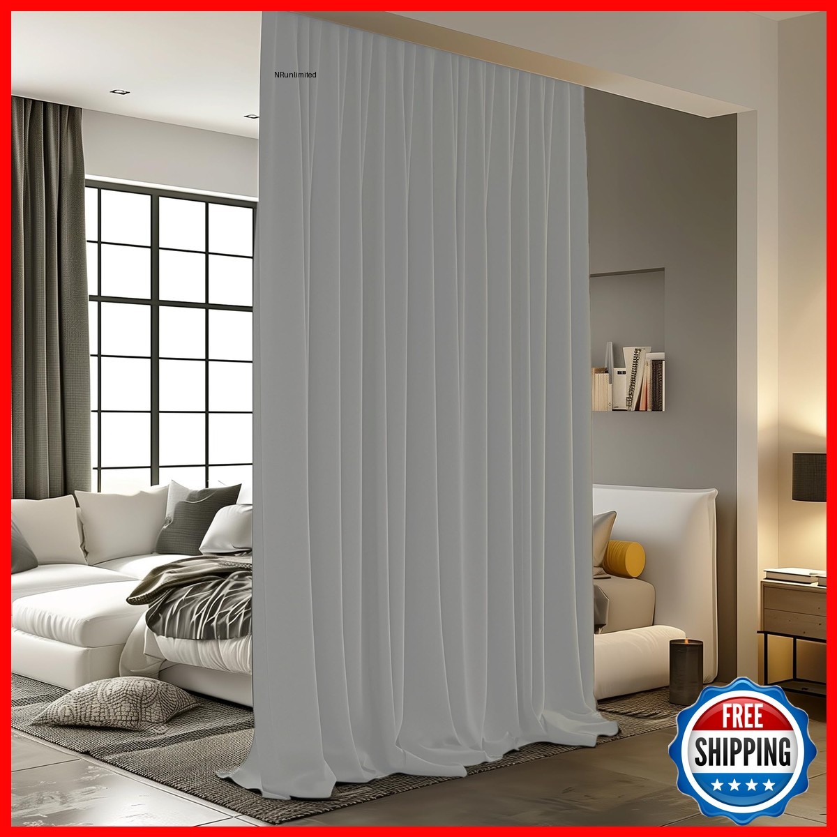 Roomdarkning Room Divider Curtains Ceiling Track Rod Blackout Ceiling Track