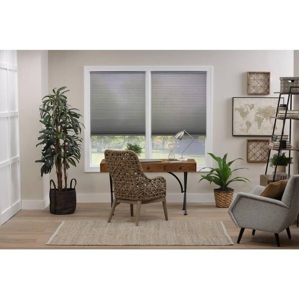 Perfect Lift Gray 1.5 in Cordless Light Filtering Eco Polyester Cellular Shade
