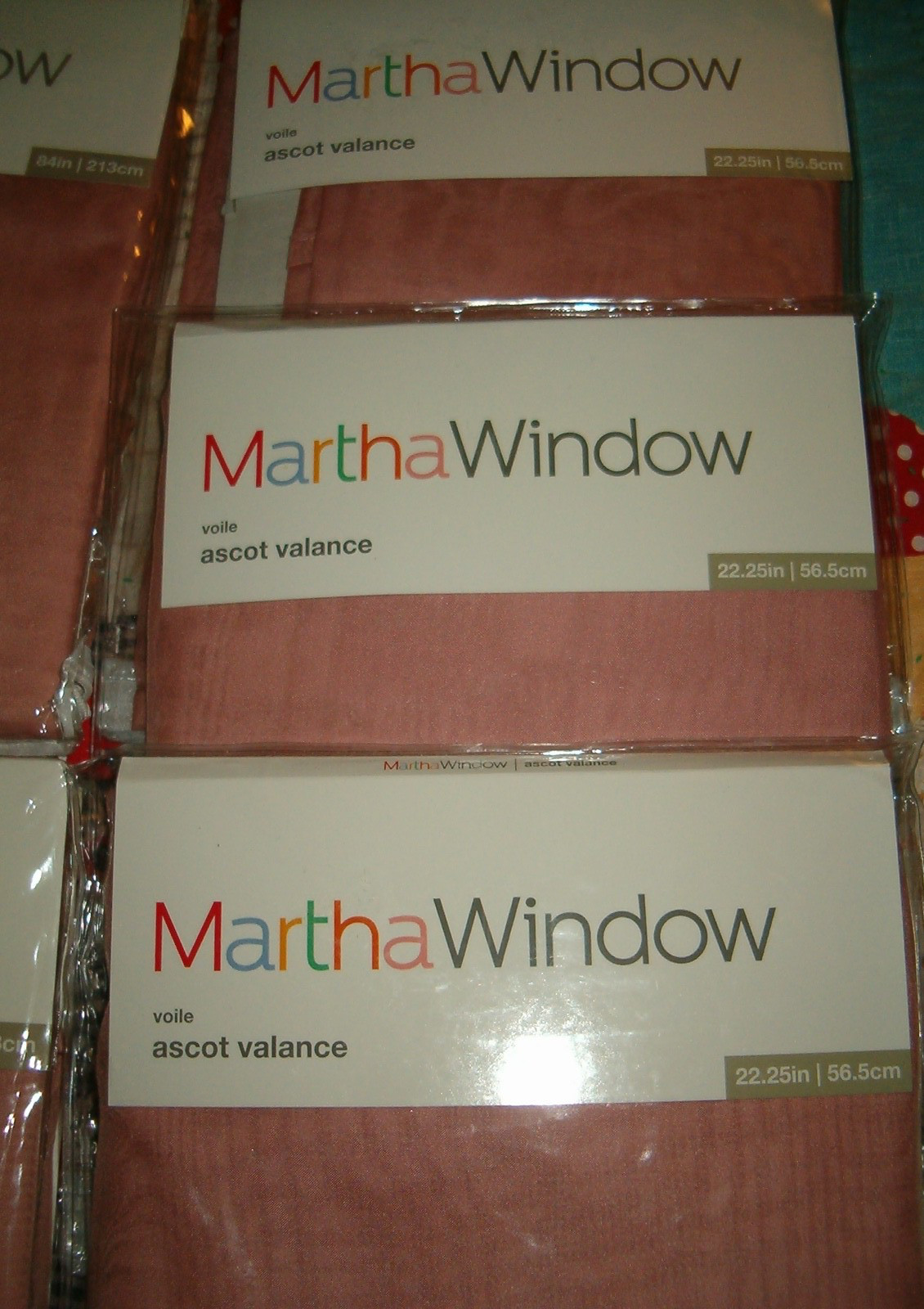 Martha Window Voile Rod Pocket Panel Curtain 2 60″ x 84″ & 2 118″x84″ Valances