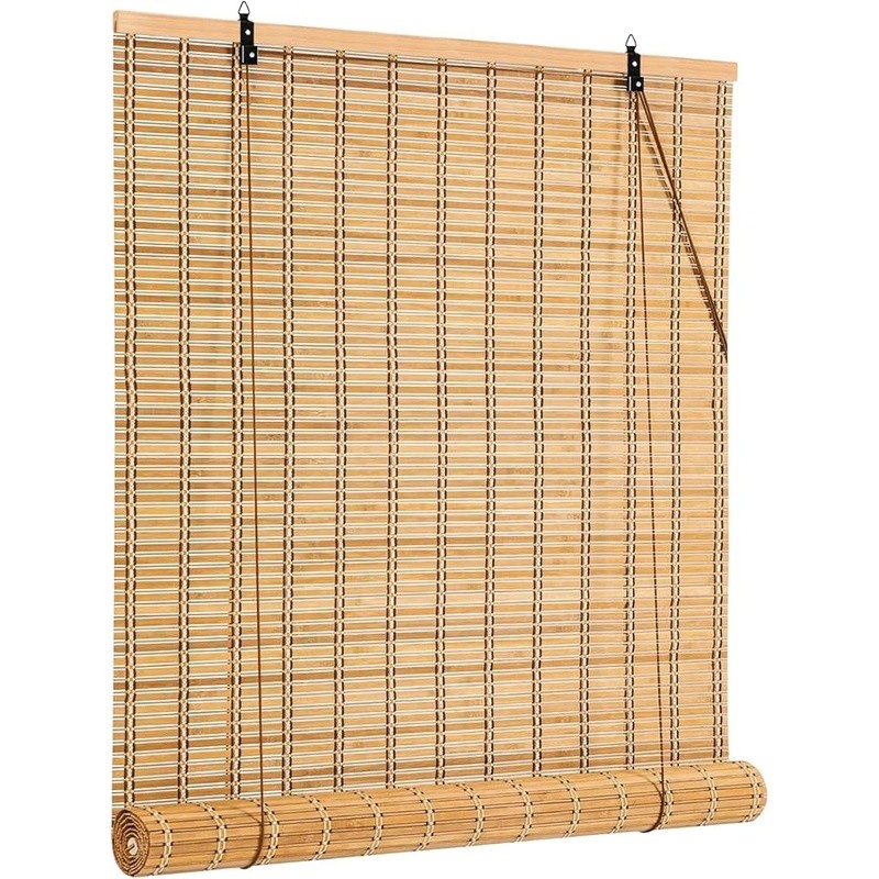 Bamboo Roll Up Shades Light Filtering Privacy Easy Installation Blinds New